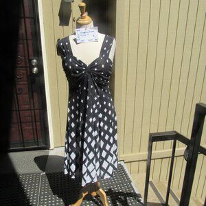 #338  WOMEN'S DIAMOND PRINT LONG SUMMER DRESS BY FUN FASH  (SIZE 14)